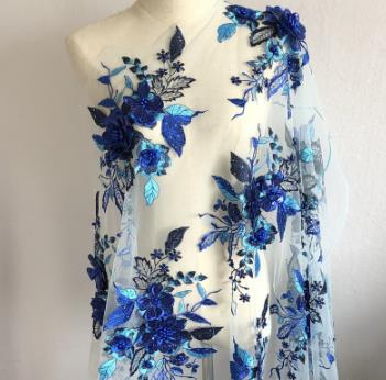 Colorful three-dimensional flowers beaded diamond mesh embroidery lace cloth patch dress dress decoration accessories DIY  CC102