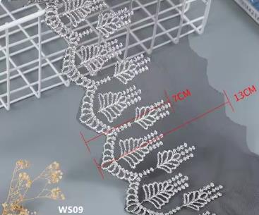 5 yards new gold silver mesh lace trim Lolita net Embroidery lace ribbon for Sewing cloth Accessorie WS09 WS12-WS15