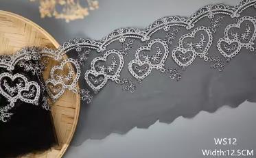 5 yards new gold silver mesh lace trim Lolita net Embroidery lace ribbon for Sewing cloth Accessorie WS09 WS12-WS15