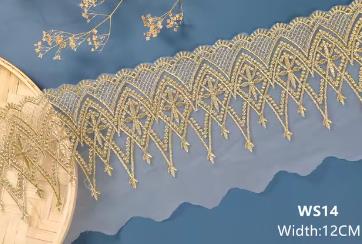 5 yards new gold silver mesh lace trim Lolita net Embroidery lace ribbon for Sewing cloth Accessorie WS09 WS12-WS15