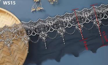 5 yards new gold silver mesh lace trim Lolita net Embroidery lace ribbon for Sewing cloth Accessorie WS09 WS12-WS15