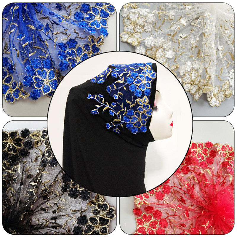 White red black blue Princess Dress Lace trim for feather Lace Doll Wedding Dress Accessories width 140 MM WB004