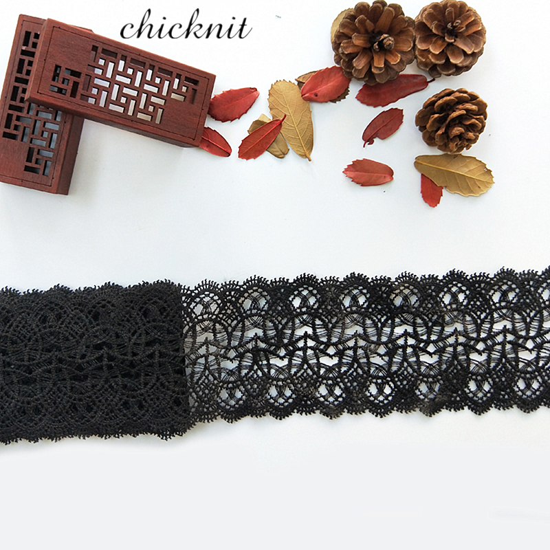 CHICKNIT wide 9cm Black guipure Embroidery Hollowed out lace trim sewing craft garment accessories HA02
