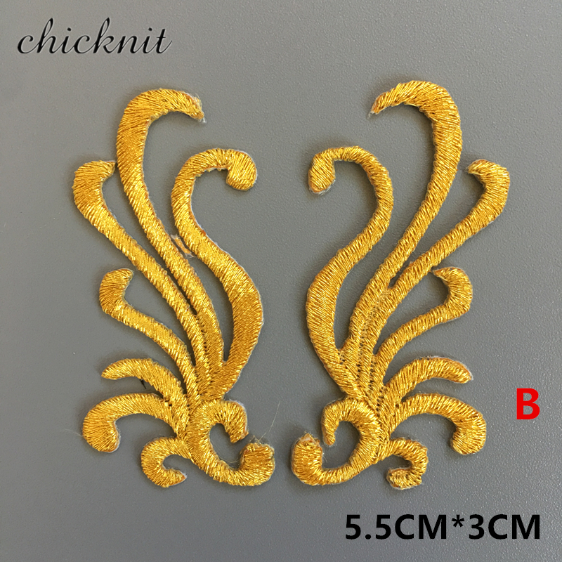 5 pairs Embroidery Patch Applique Ironing Clothing Supplies national clothing Hat accessories CA57