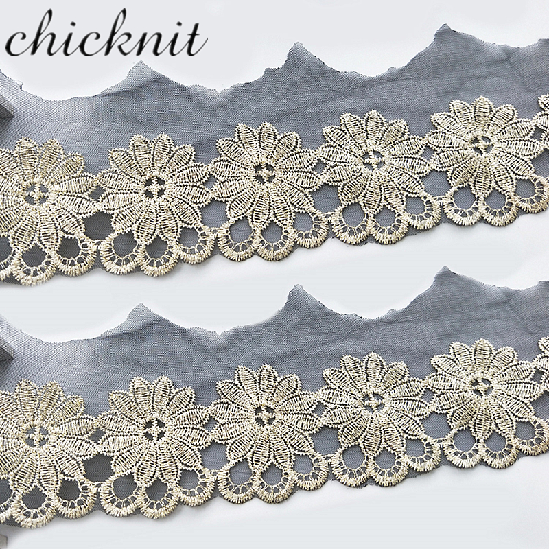 (2 Yards)  CHICKNIT width60mm baroque style black for Wedding Dress Embroidery Tuxedo lace garment Curtain decoration accessories WB12