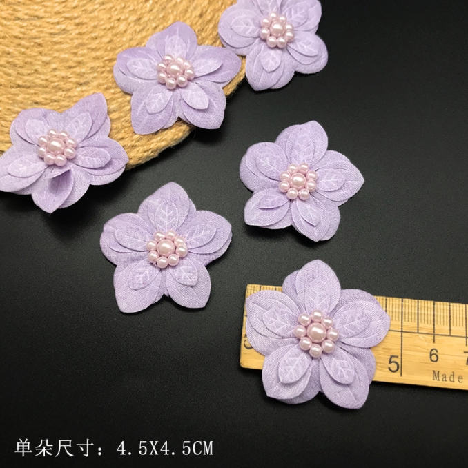 10PCS/Lot Embroidery Organza Rose Chiffon Applique Fabrics DIY Patchwork Children's clothing Shoes Hats Sewing Accessories ZA126