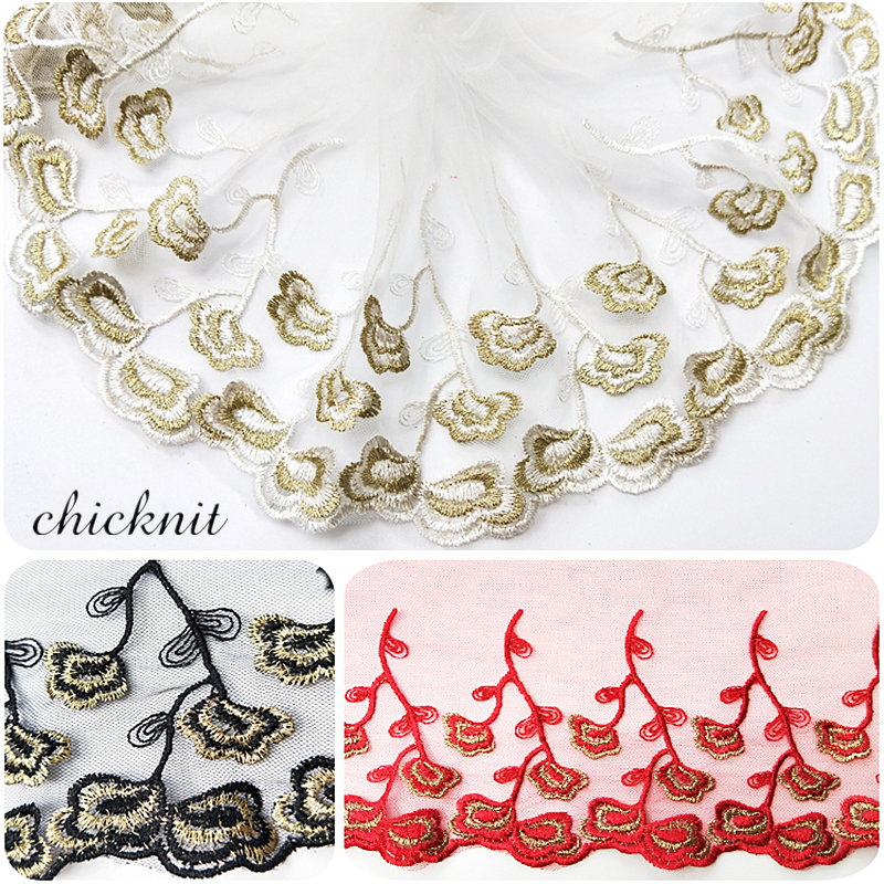 CHICKNIT 2024  New Fashion Multiple colors Embroidery lace fabric for Wedding Dress Accessories WB012