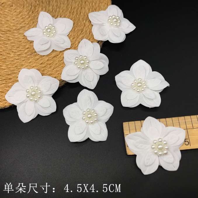 10PCS/Lot Embroidery Organza Rose Chiffon Applique Fabrics DIY Patchwork Children's clothing Shoes Hats Sewing Accessories ZA126