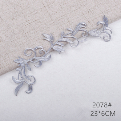 zsbszc fashion 5pcs iron on golden silver cloth patch diy embroidery stickers many sizes ballet dress decoration CA068