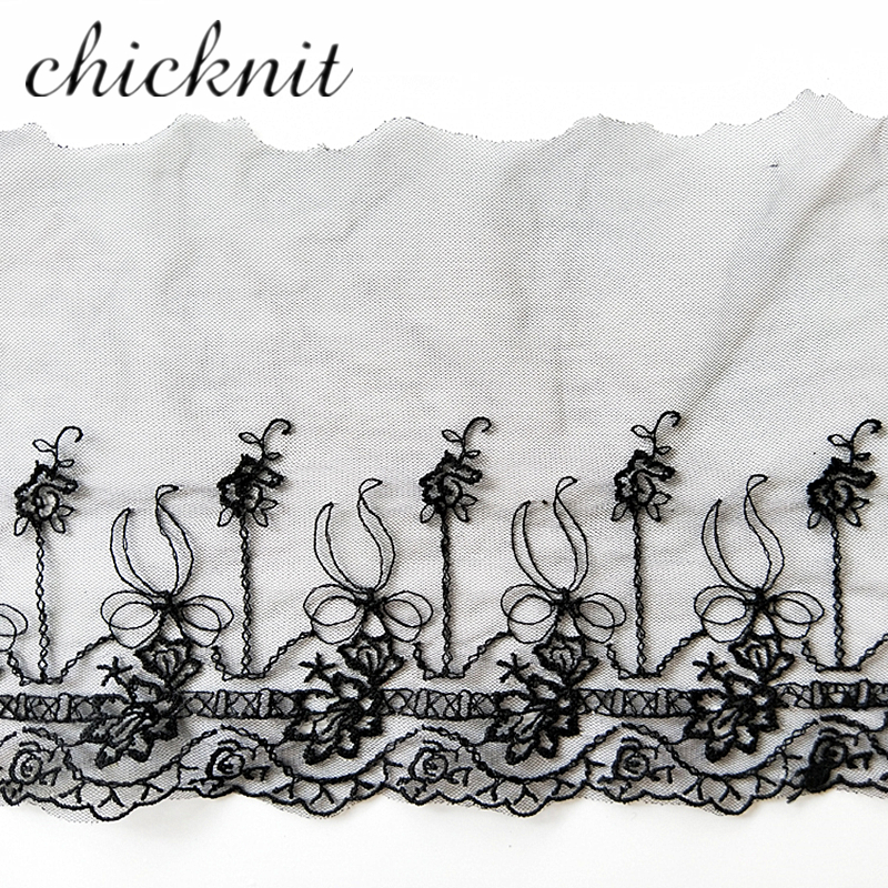 CHICKNIT width 100mm 2024 new Fashion baroque style black red white royalblue for Wedding Dress Tuxedo lace WB011