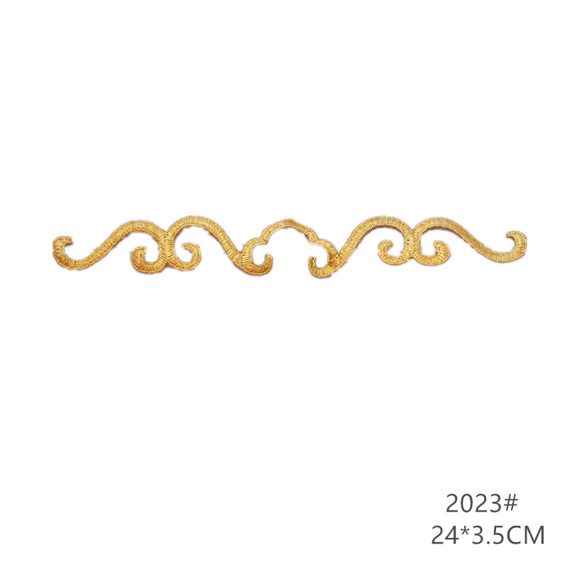 zsbszc fashion 5pcs iron on golden silver cloth patch diy embroidery stickers many sizes ballet dress decoration CA068