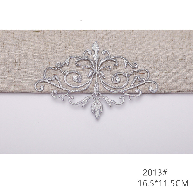 zsbszc fashion 5pcs iron on golden silver cloth patch diy embroidery stickers many sizes ballet dress decoration CA068