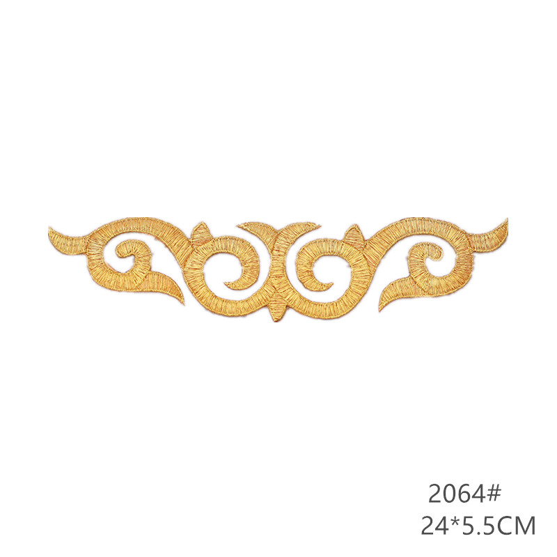 zsbszc fashion 5pcs iron on golden silver cloth patch diy embroidery stickers many sizes ballet dress decoration CA068