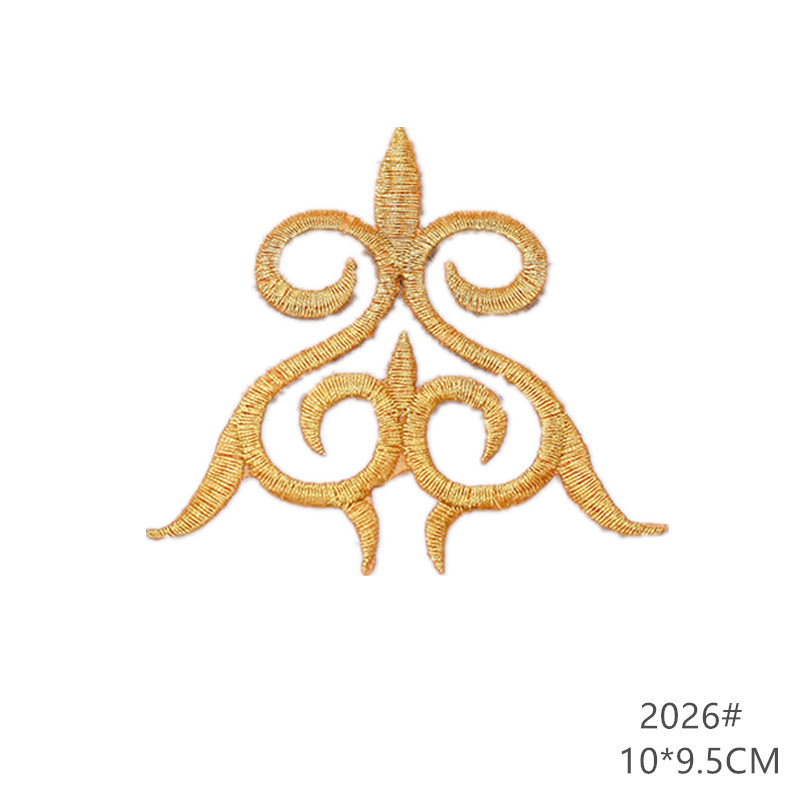 zsbszc fashion 5pcs iron on golden silver cloth patch diy embroidery stickers many sizes ballet dress decoration CA068