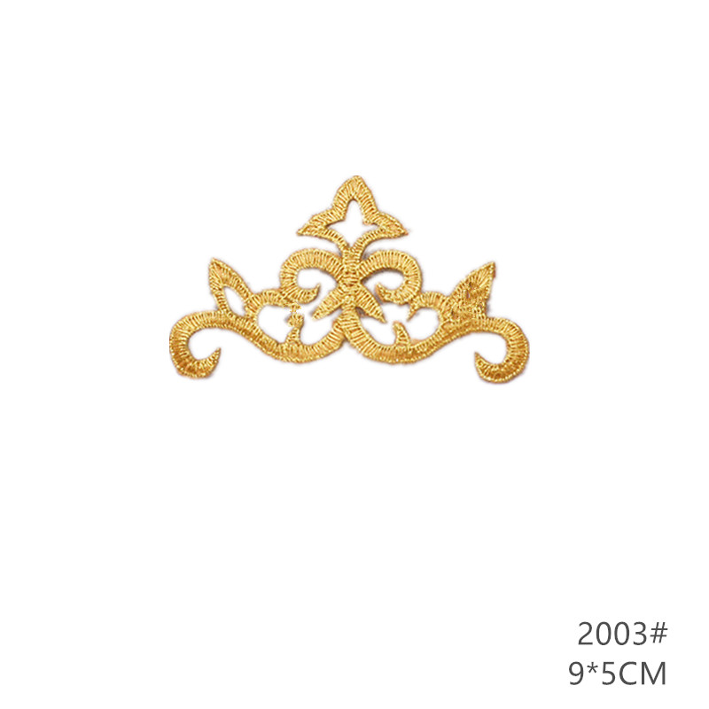 zsbszc fashion 5pcs iron on golden silver cloth patch diy embroidery stickers many sizes ballet dress decoration CA068