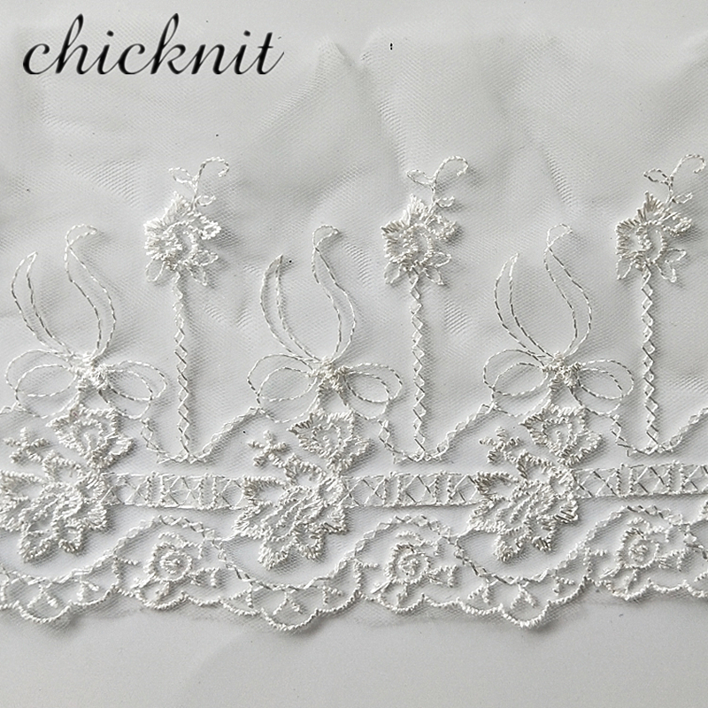 CHICKNIT width 100mm 2024 new Fashion baroque style black red white royalblue for Wedding Dress Tuxedo lace WB011