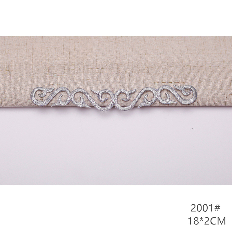 zsbszc fashion 5pcs iron on golden silver cloth patch diy embroidery stickers many sizes ballet dress decoration CA068