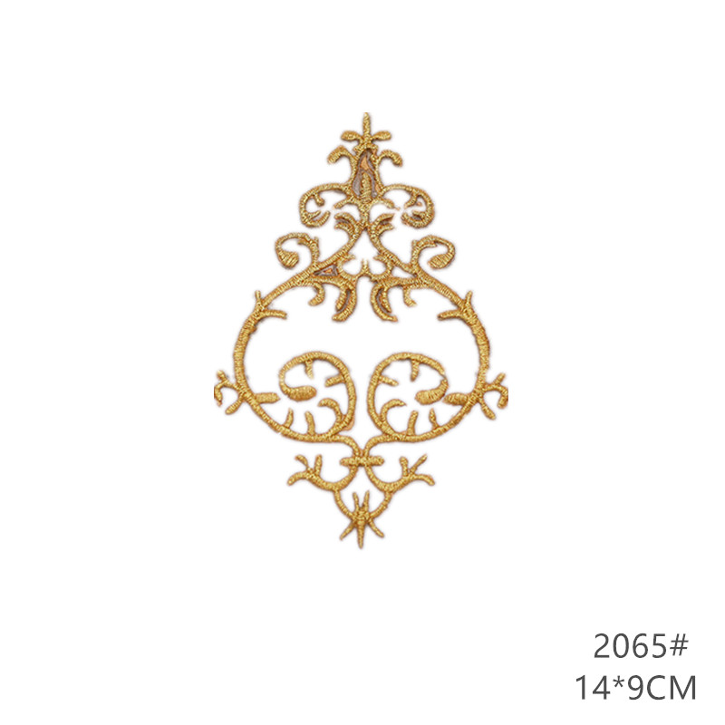 zsbszc fashion 5pcs iron on golden silver cloth patch diy embroidery stickers many sizes ballet dress decoration CA068