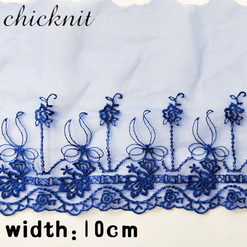 CHICKNIT width 100mm 2024 new Fashion baroque style black red white royalblue for Wedding Dress Tuxedo lace WB011