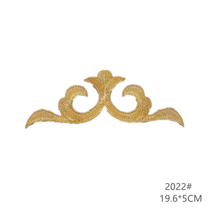 zsbszc fashion 5pcs iron on golden silver cloth patch diy embroidery stickers many sizes ballet dress decoration CA068