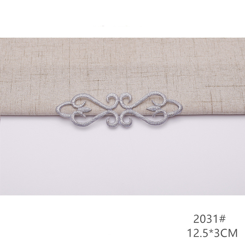 zsbszc fashion 5pcs iron on golden silver cloth patch diy embroidery stickers many sizes ballet dress decoration CA068