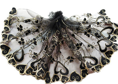 White red black blue Princess Dress Lace trim for Lace Doll Wedding Dress Accessories width 14CM WB002