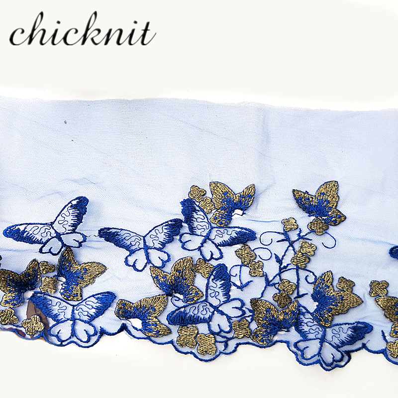 CHICKNIT width150mm Fashion red black white royalblue trim for Headscarf accessories Wedding Dress Accessories Tuxedo lace WB007