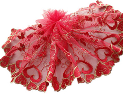 White red black blue Princess Dress Lace trim for Lace Doll Wedding Dress Accessories width 14CM WB002