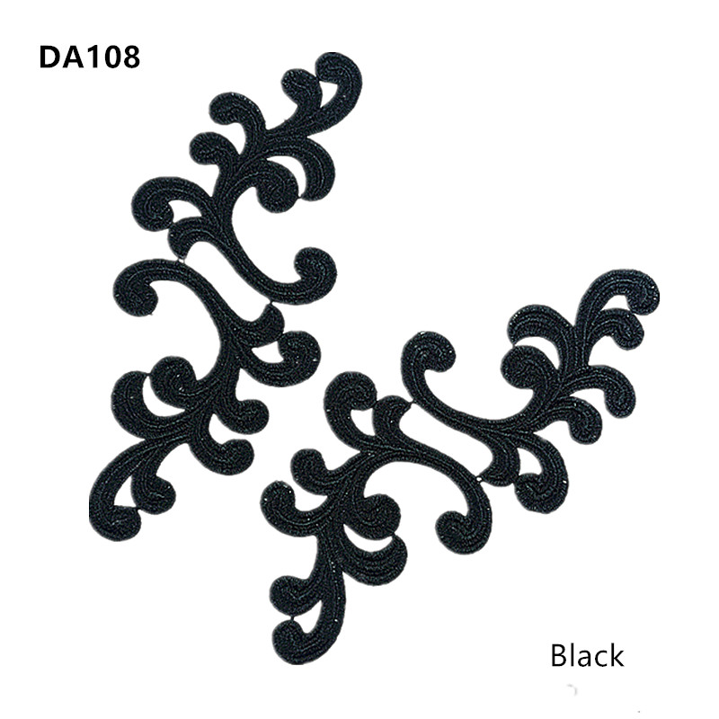 zsbszc 5 pairs fluorescent color new Lace Trim Tango dance ballet costumes Dress Decor Sewing Crafts lace Applique patch DA108