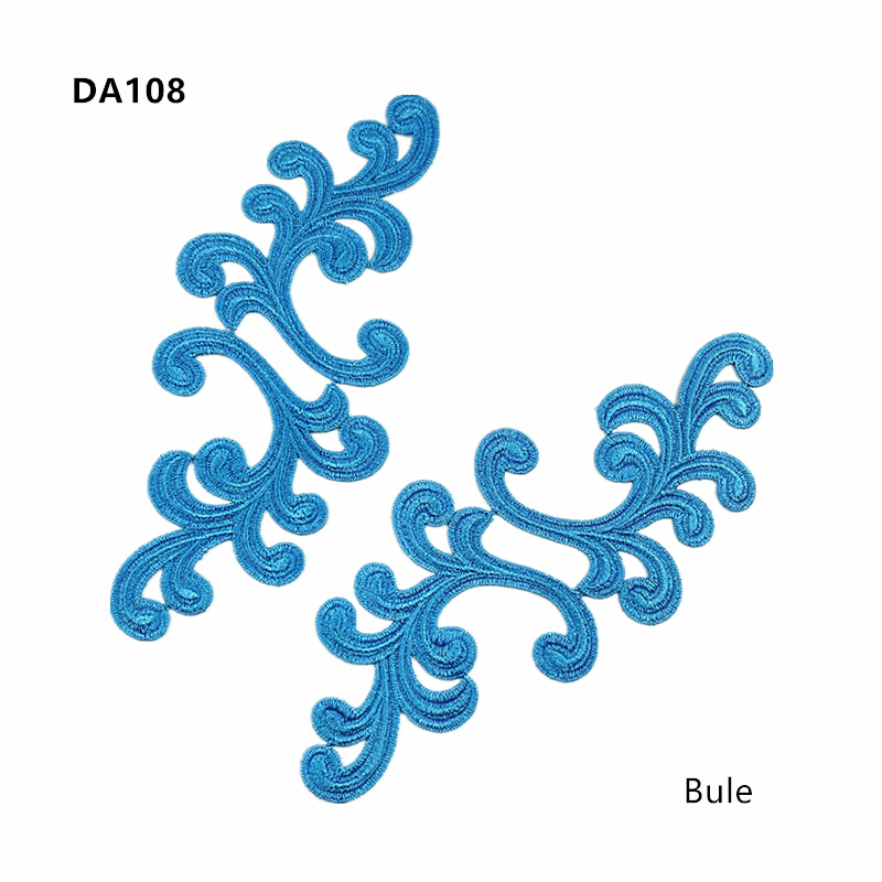 zsbszc 5 pairs fluorescent color new Lace Trim Tango dance ballet costumes Dress Decor Sewing Crafts lace Applique patch DA108