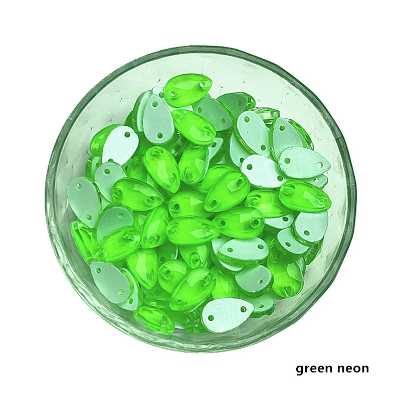 zsbszc Teardrop Glass Crystal Strass Sew On Rhinestones High Quality Flatback Sewing On Stone Droplet For Garment Fabric