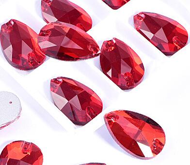 zsbszc Teardrop Glass Crystal Strass Sew On Rhinestones High Quality Flatback Sewing On Stone Droplet For Garment Fabric