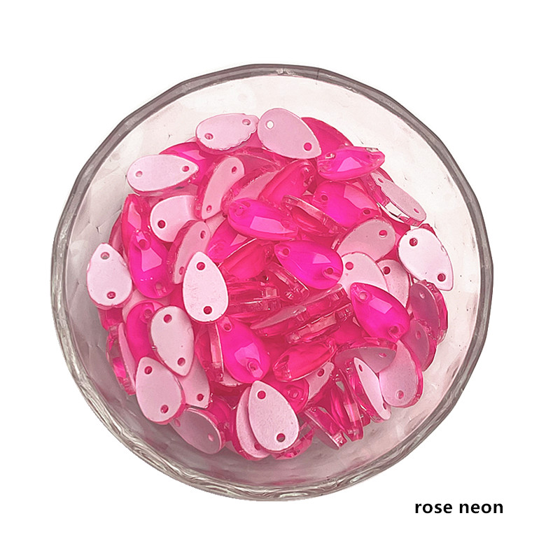 zsbszc Teardrop Glass Crystal Strass Sew On Rhinestones High Quality Flatback Sewing On Stone Droplet For Garment Fabric