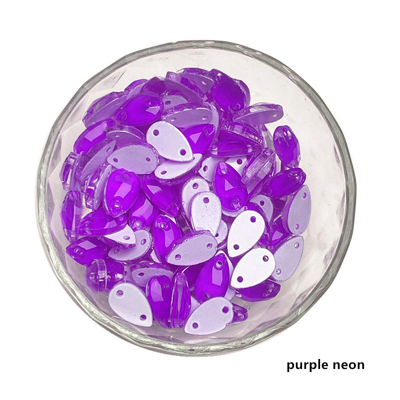 zsbszc Teardrop Glass Crystal Strass Sew On Rhinestones High Quality Flatback Sewing On Stone Droplet For Garment Fabric