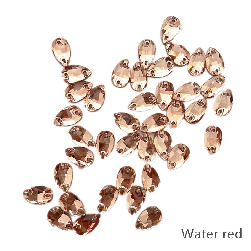 zsbszc Teardrop Glass Crystal Strass Sew On Rhinestones High Quality Flatback Sewing On Stone Droplet For Garment Fabric