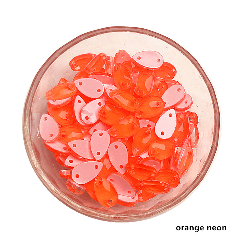 zsbszc Teardrop Glass Crystal Strass Sew On Rhinestones High Quality Flatback Sewing On Stone Droplet For Garment Fabric