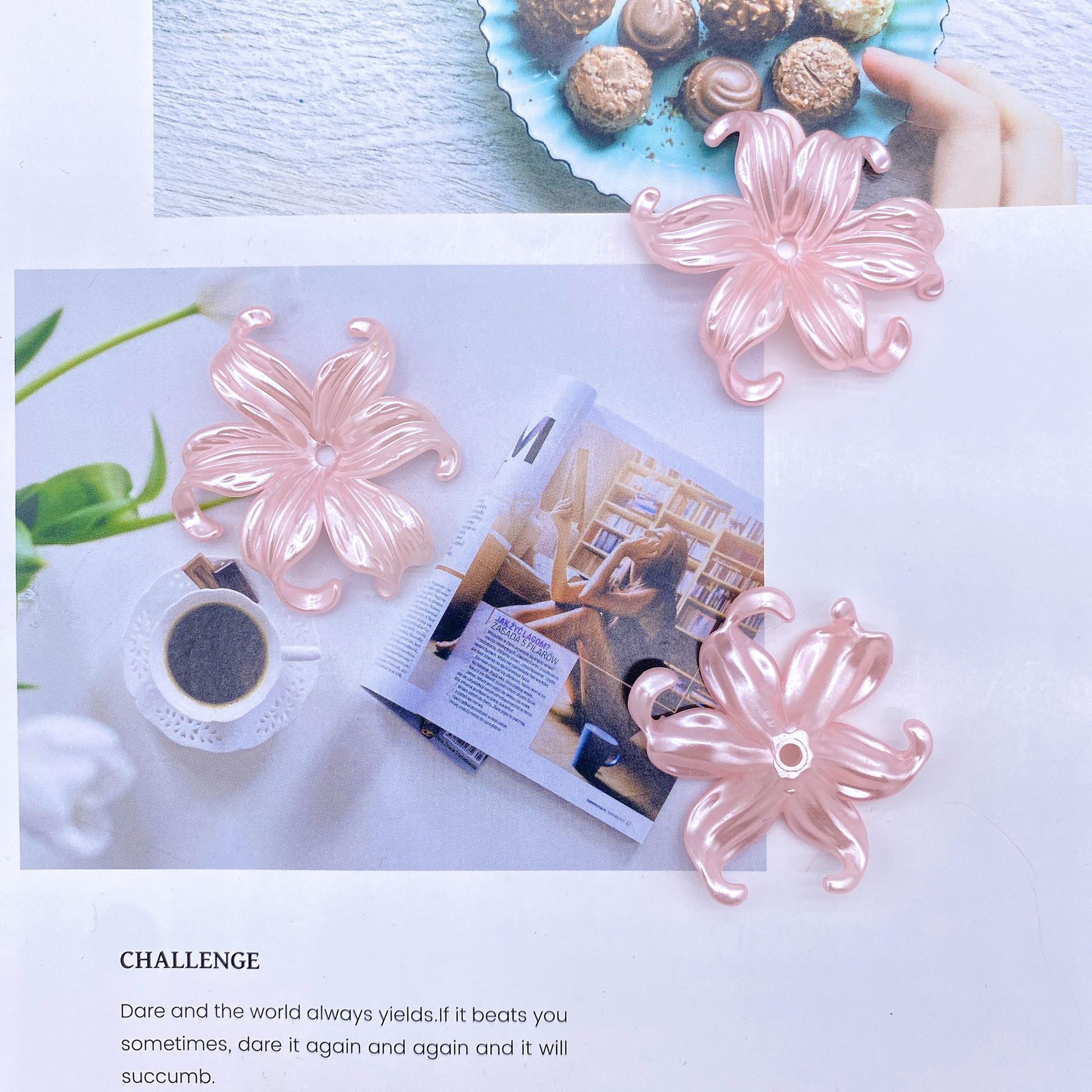 200g Imitation pearl iris petal cream baroque flowers ocean flowers diy handmade bouquet flower support materials HW09