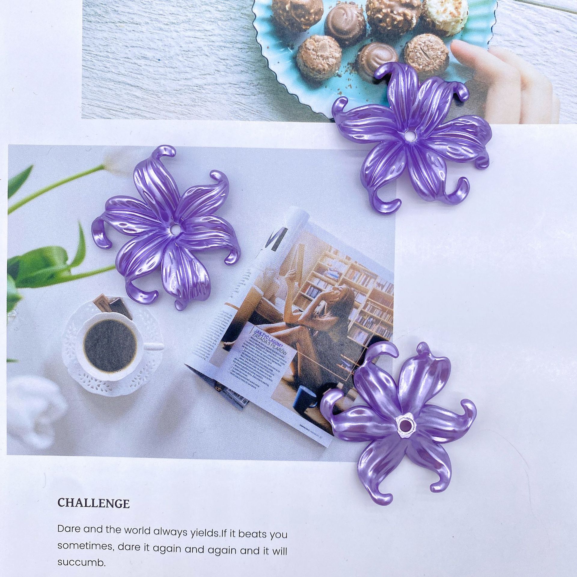 200g Imitation pearl iris petal cream baroque flowers ocean flowers diy handmade bouquet flower support materials HW09