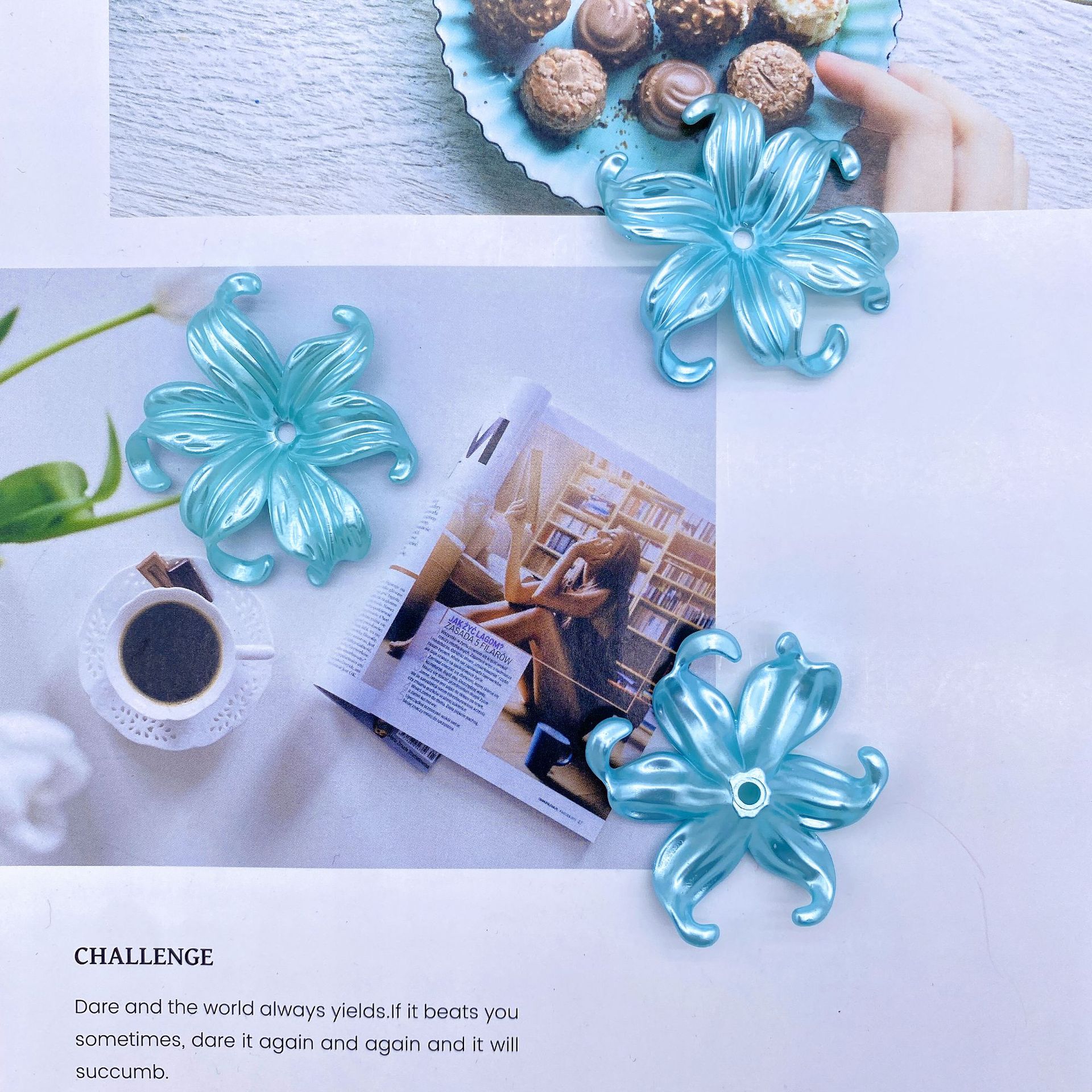 200g Imitation pearl iris petal cream baroque flowers ocean flowers diy handmade bouquet flower support materials HW09