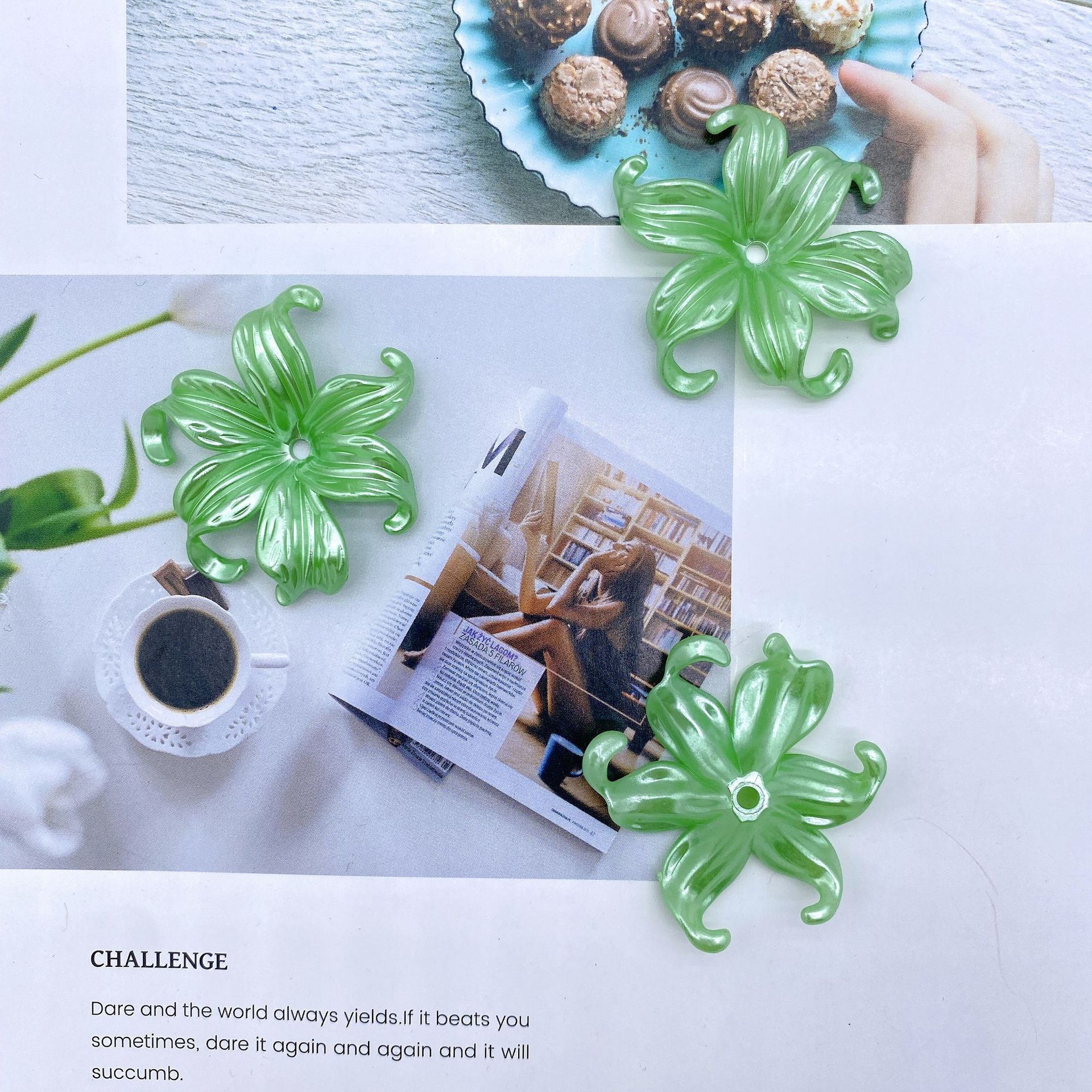 200g Imitation pearl iris petal cream baroque flowers ocean flowers diy handmade bouquet flower support materials HW09