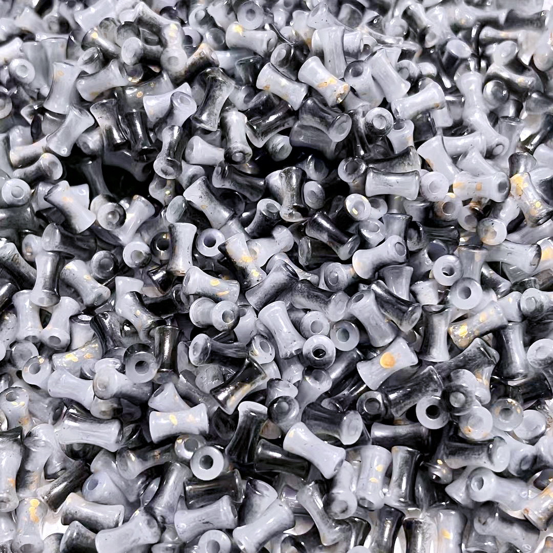 200g    Acrylic imitation glass gilt bamboo joint bead jelly gradient sprinkled gold bamboo DIY ancient style bracelet accessories HW13