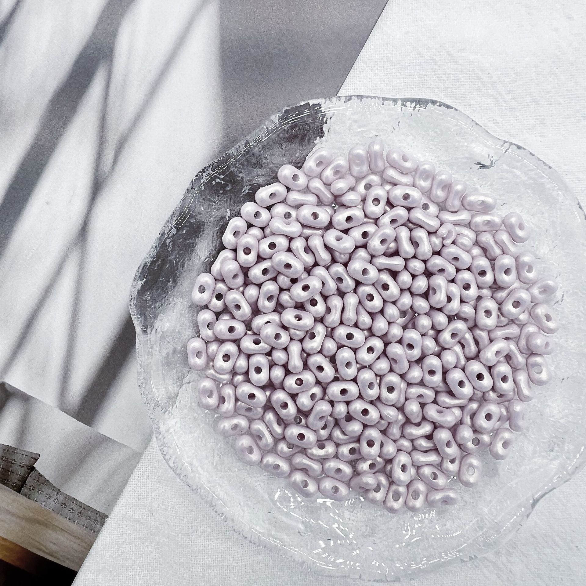 200G Acrylic magic gold peanut beads handmade DIY bracelet beads mobile phone pendant necklace material accessories decorations  HW18