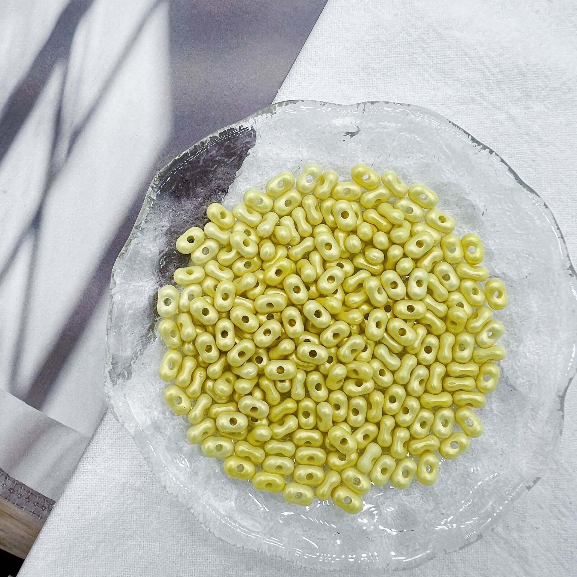 200G Acrylic magic gold peanut beads handmade DIY bracelet beads mobile phone pendant necklace material accessories decorations  HW18