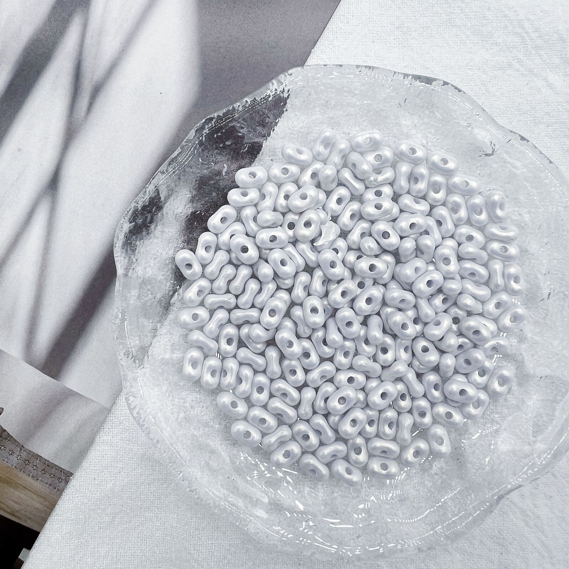 200G Acrylic magic gold peanut beads handmade DIY bracelet beads mobile phone pendant necklace material accessories decorations  HW18