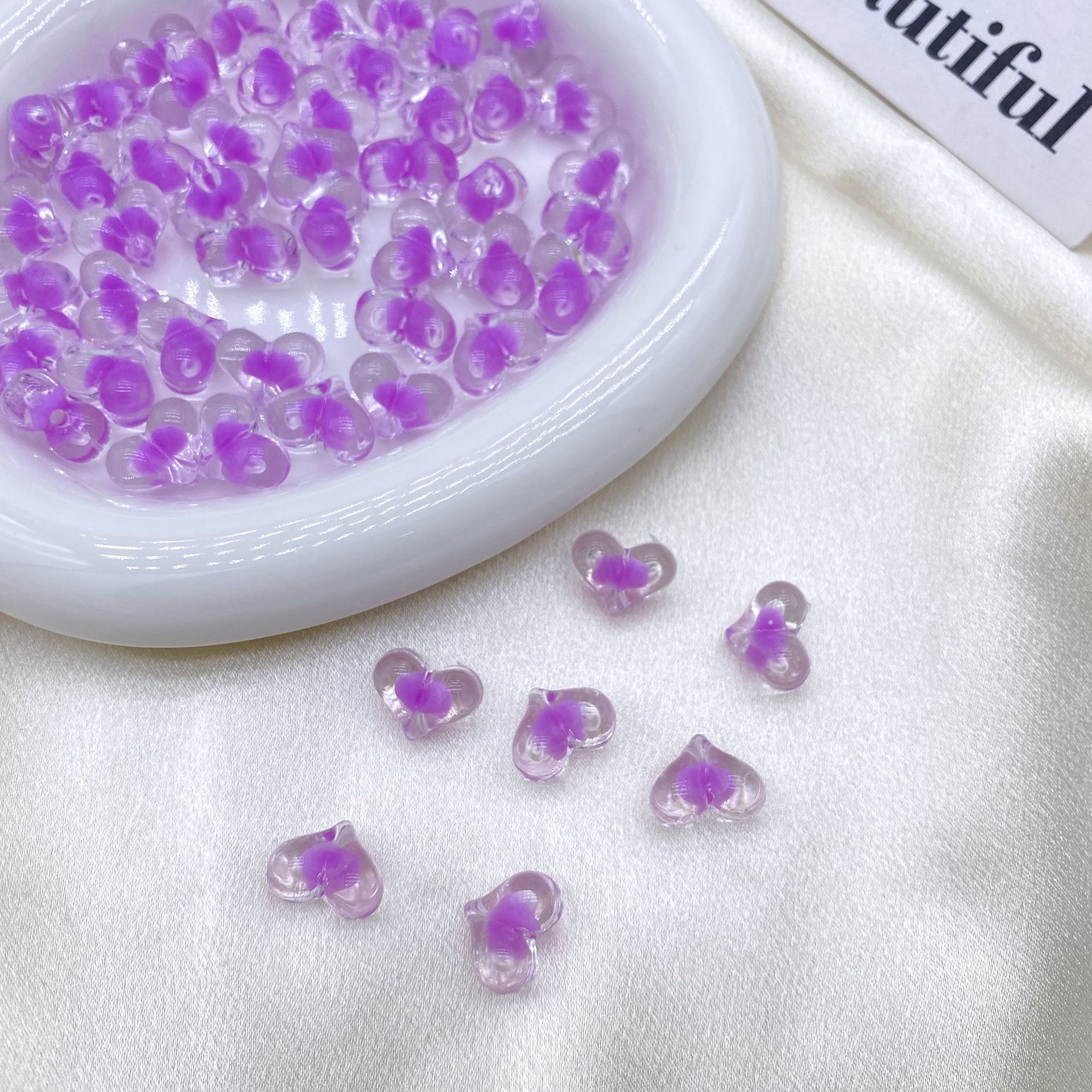 200G Beads and Beads Little Love Peach Children Handmade Diy Beads Cartoon Bracelet Accessories Loose Bead Materials HW38