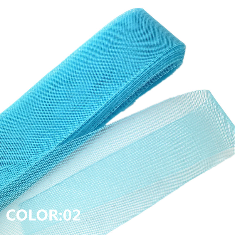 zsbszc 25 yards 3cm width soft Horsehair Mesh Braid Ribbon muticolor Trim Clear mesh ribbon sew on wedding Latin dress samba Hats YG03