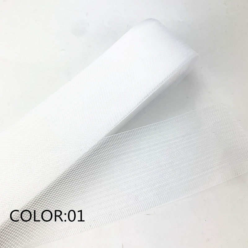 zsbszc 25 yards 3cm width soft Horsehair Mesh Braid Ribbon muticolor Trim Clear mesh ribbon sew on wedding Latin dress samba Hats YG03