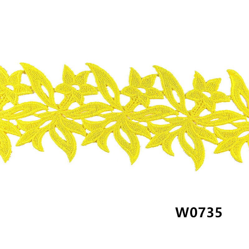 1 yard numerous colors Embroidered Water soluble lace trimmings for sewing adress Accessories DZ1