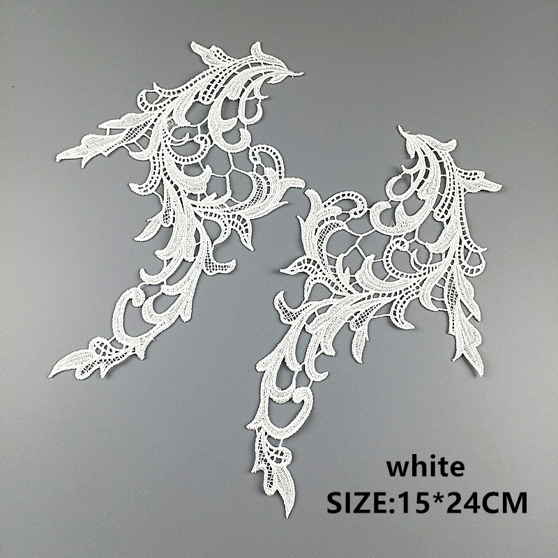 zsbszc 5 pairs colorful NEW Lace Appliques Embroidery Patch sew on danceclothing Apparel Trims Diy Cosplay customize DA031