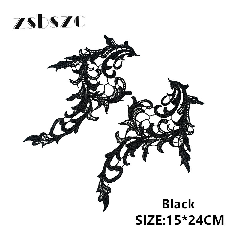 zsbszc 5 pairs colorful NEW Lace Appliques Embroidery Patch sew on danceclothing Apparel Trims Diy Cosplay customize DA031